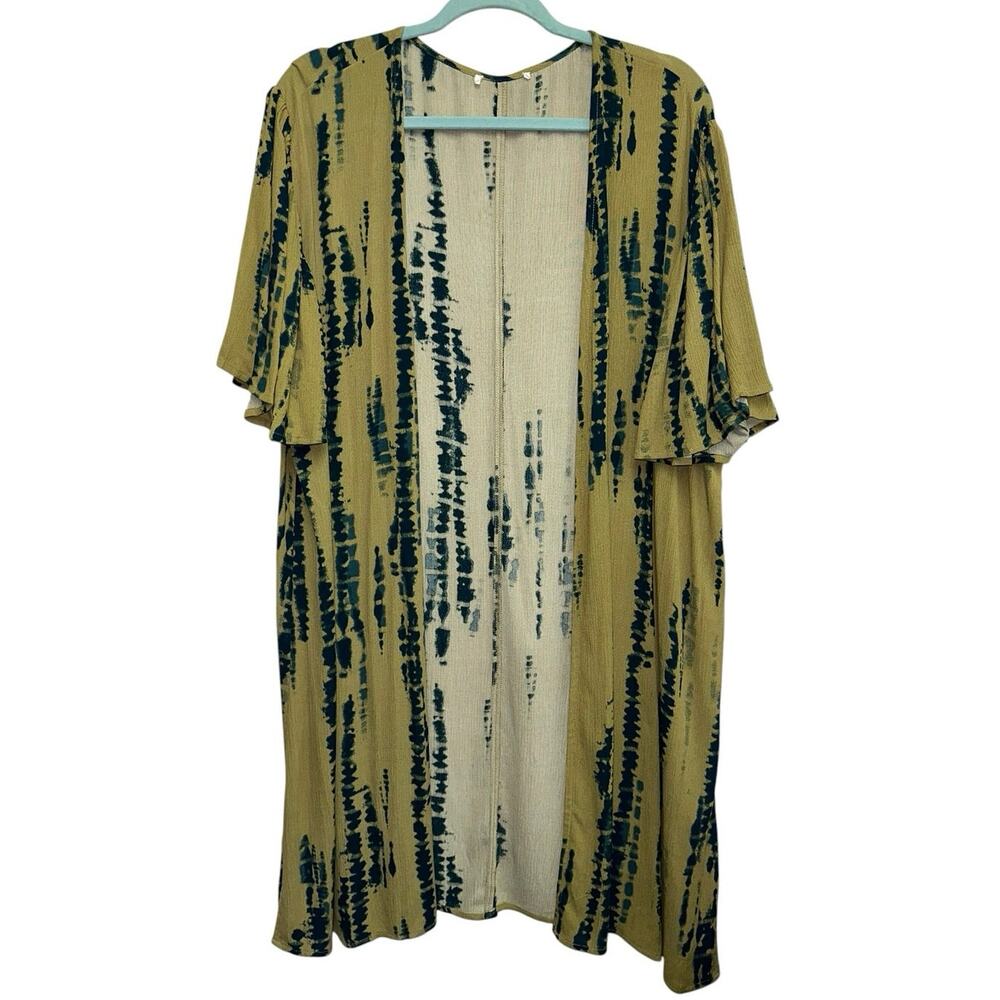 Women's Tie Dye Open Front Duster Kimono Cardigan Lightweight Boho oversized